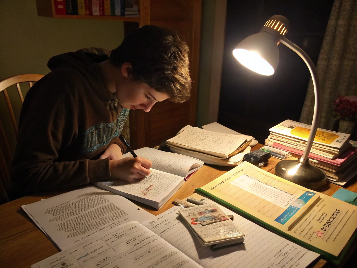 Studente che si prepara per un esame di certificazione